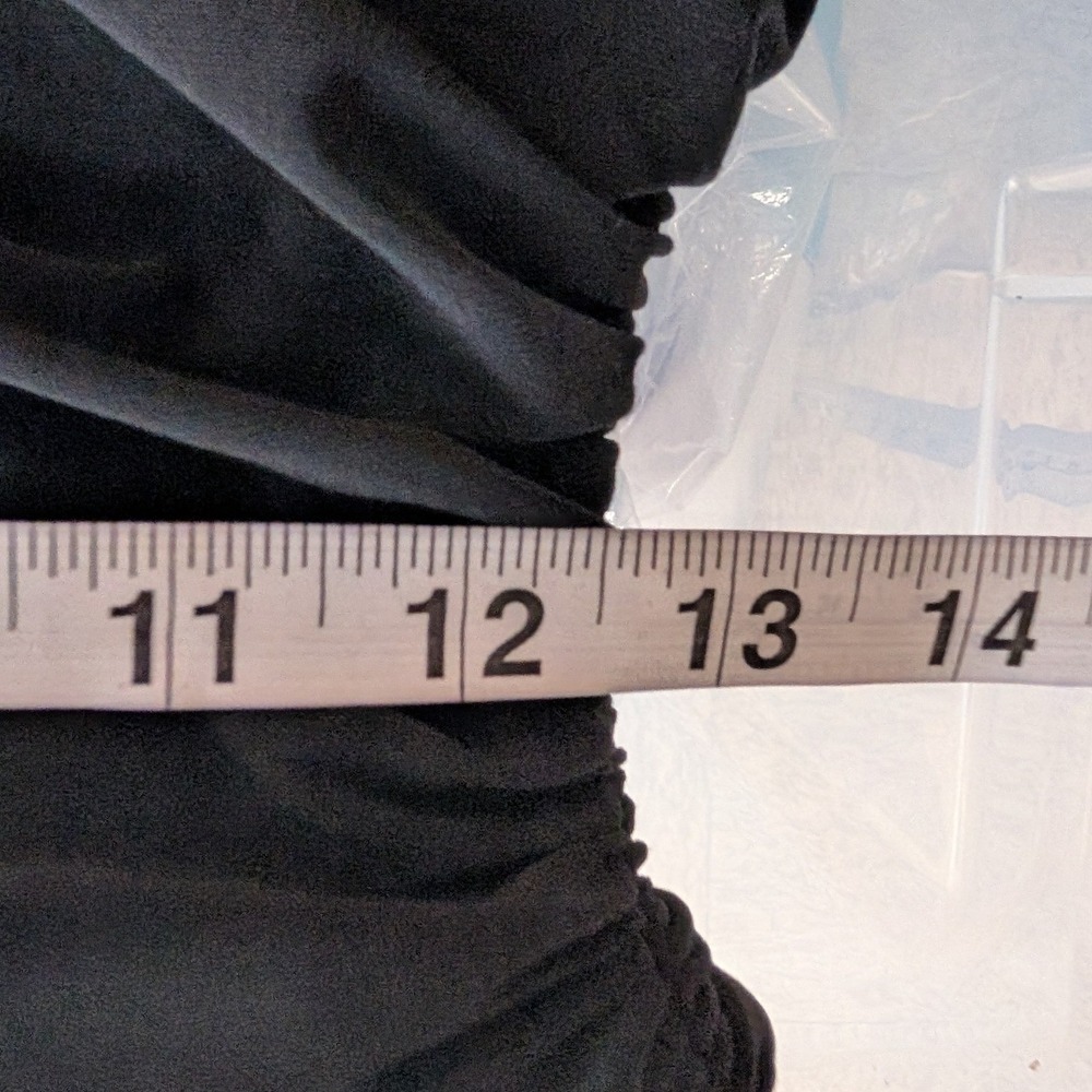VTG 90s Maxi Dress S Black Ruched V-Neck Gothic Glam Formal Old Hollywood Chic - Picture 12 of 14